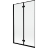Mexen Mist paroi de douche à 2 battants gauche 110 x 150 cm, cadre noir, noir - 8A9-110-002-70-70-L