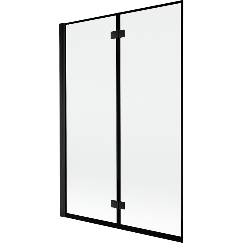 Mexen Mist pare-douche à 2 volets gauche 120 x 150 cm, cadre noir, noir - 8A9-120-002-70-70-L