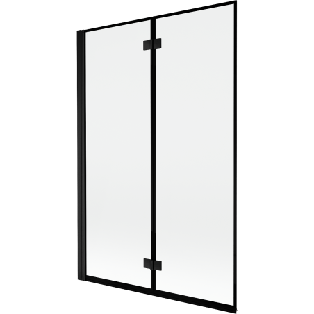 Mexen Mist pare-douche à 2 volets gauche 120 x 150 cm, cadre noir, noir - 8A9-120-002-70-70-L