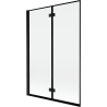 Mexen Mist paroi de douche à 2 battants gauche 120 x 150 cm, cadre noir, noir - 8A9-120-002-70-70-L