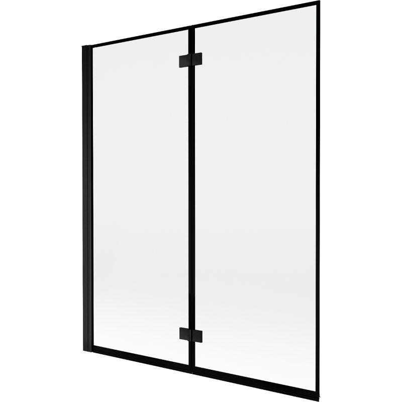 Mexen Mist paroi de douche 2 volets gauche 140 x 150 cm, cadre noir, noir - 8A9-140-002-70-70-L