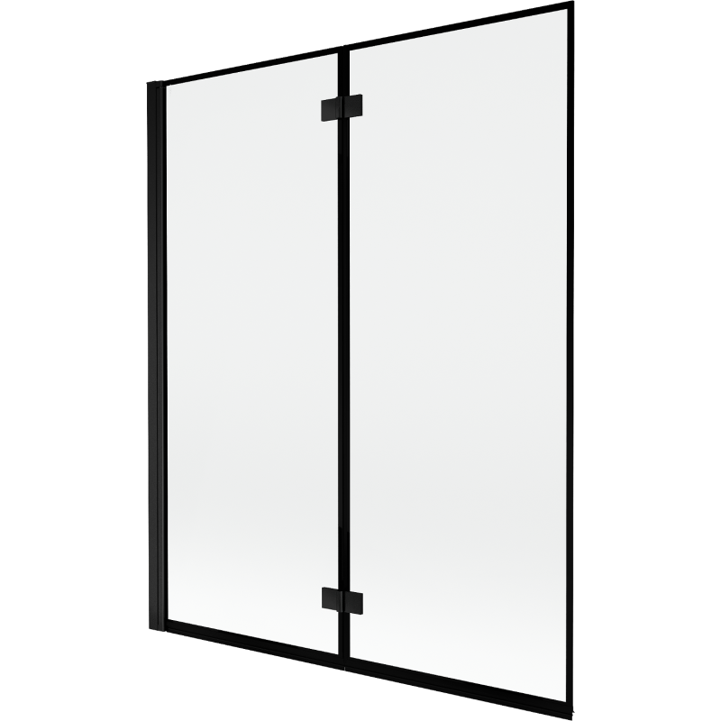 Paroi de baignoire Mexen Mist 2 volets gauche 140 x 150 cm, cadre noir, noir - 8A9-140-002-70-70-L