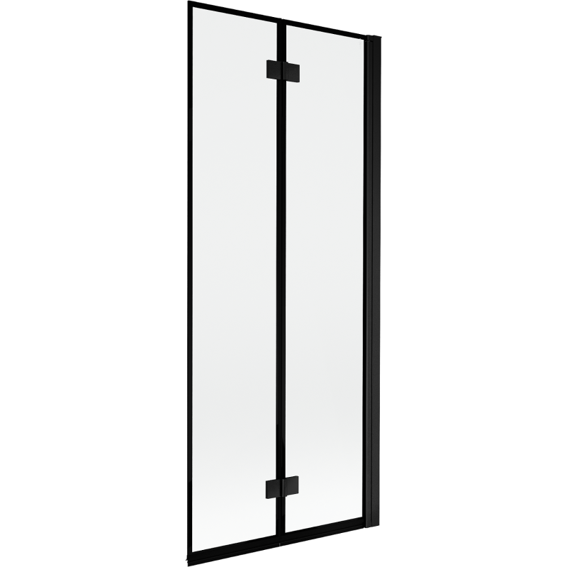 Mexen Mist paroi de douche 2 volets droite 80 x 150 cm, cadre noir, noir - 8A9-080-002-70-70-P