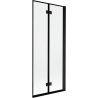 Mexen Mist paroi de douche 2 volets droite 80 x 150 cm, cadre noir, noir - 8A9-080-002-70-70-P