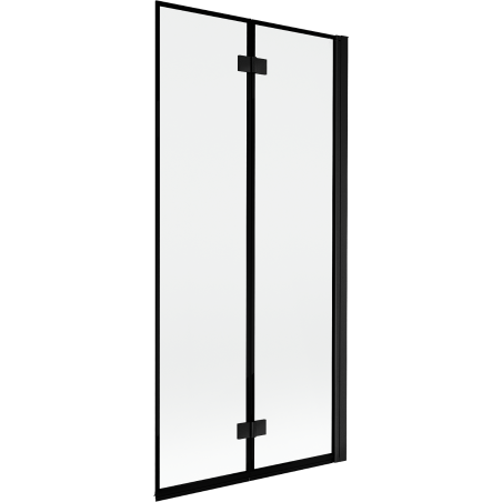 Mexen Mist pare-douche à 2 vantaux droit 90 x 150 cm, cadre noir, noir - 8A9-090-002-70-70-P
