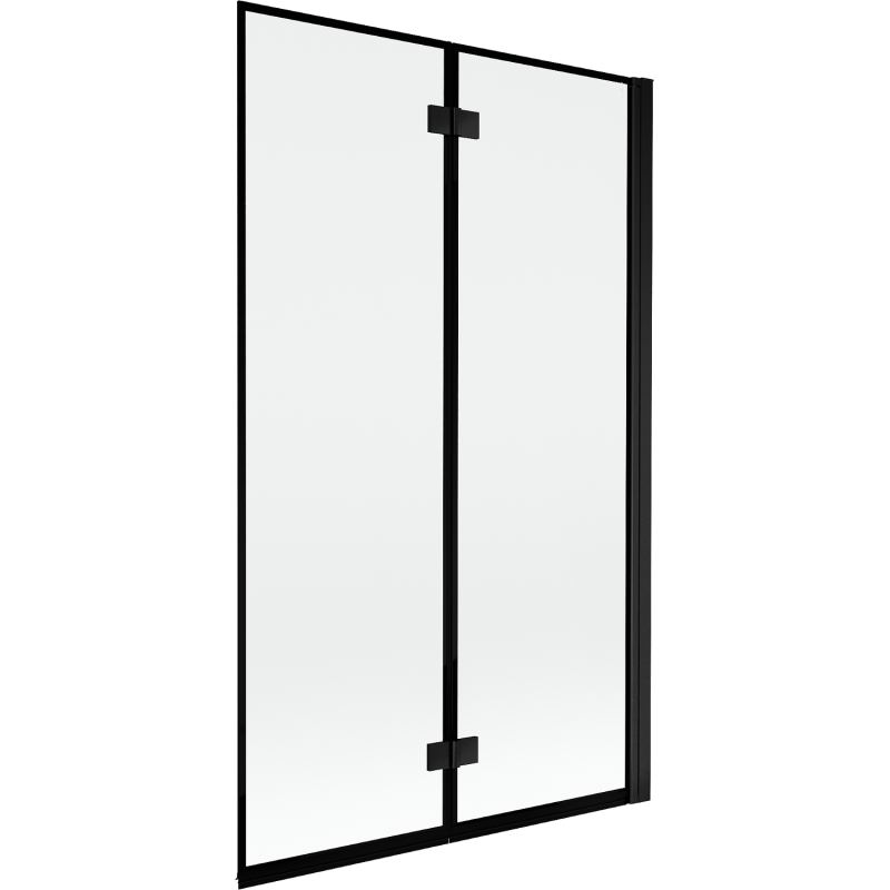Mexen Mist paroi de douche 2 portes droite 110 x 150 cm, cadre noir, noir - 8A9-110-002-70-70-P