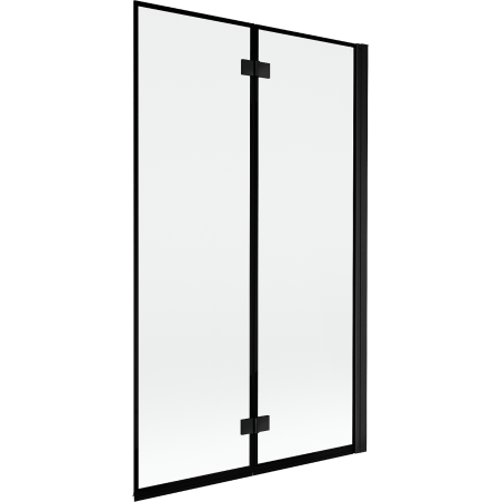 Mexen Mist paroi de douche pliante à 2 volets droit 110 x 150 cm, cadre noir, noir - 8A9-110-002-70-70-P