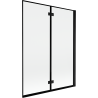 Mexen Mist paroi de douche à 2 volets droite 130 x 150 cm, cadre noir, noir - 8A9-130-002-70-70-P