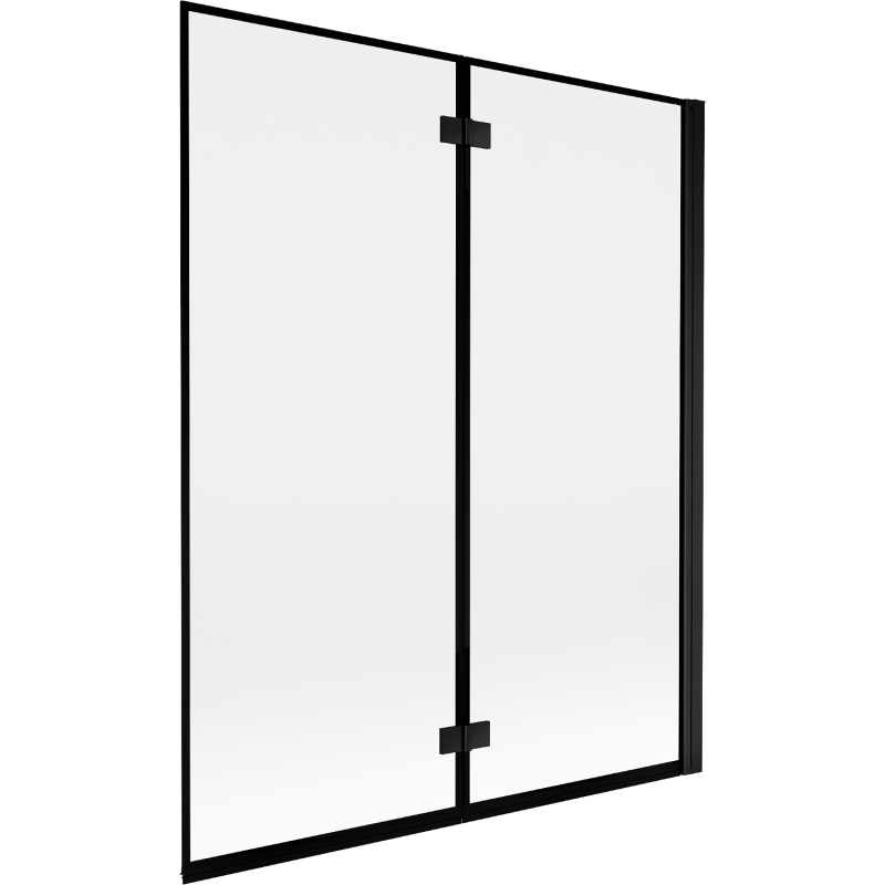 Mexen Mist paroi de douche 2 battants droite 140 x 150 cm, cadre noir, noir - 8A9-140-002-70-70-P