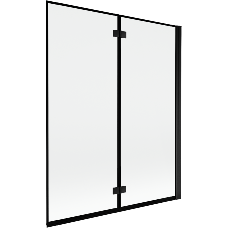 Mexen Mist paroi de douche 2 battants droite 140 x 150 cm, cadre noir, noir - 8A9-140-002-70-70-P