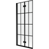 Mexen Mist paroi de baignoire 2 volets gauche 80 x 150 cm, grille noire, noir - 8A9-080-002-70-77-L