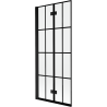 Mexen Mist paroi de baignoire à 2 volets gauche 80 x 150 cm, carreaux noirs, noir - 8A9-080-002-70-77-L