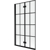 Paroi de baignoire Mexen Mist à 2 battants gauche 100 x 150 cm, grille noire, noir - 8A9-100-002-70-77-L