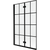 Mexen Mist paravent de baignoire 2 volets gauche 110 x 150 cm, grille noire, noir - 8A9-110-002-70-77-L
