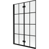 Mexen Mist paroi de douche à 2 battants côté gauche 110 x 150 cm, grille noire, noir - 8A9-110-002-70-77-L