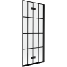 Pare-douche Mexen Mist 2 volets droit 80 x 150 cm, grille noire, noir - 8A9-080-002-70-77-P