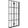 Paroi de bain Mexen Mist 2 volets droite 90 x 150 cm, grille noire, noir - 8A9-090-002-70-77-P