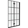 Mexen Mist paroi de douche 2 volets droit 100 x 150 cm, grille noire, noir - 8A9-100-002-70-77-P