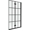 Paroi de douche Mexen Mist 2 volets droite 100 x 150 cm, grille noire, noir - 8A9-100-002-70-77-P