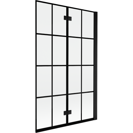 Mexen Mist paroi de douche 2 volets droit 110 x 150 cm, grille noire, noir - 8A9-110-002-70-77-P