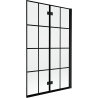 Mexen Mist paroi de douche 2 volets droit 110 x 150 cm, grille noire, noir - 8A9-110-002-70-77-P