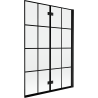 Mexen Mist pare-douche à 2 volets droit 120 x 150 cm, grille noire, noir - 8A9-120-002-70-77-P