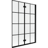 Paroi de baignoire Mexen Mist à 2 volets droite 120 x 150 cm, grille noire, noir - 8A9-120-002-70-77-P