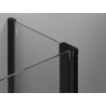 Mexen Mist pare-douche à 2 battants 120 x 150 cm, transparent, noir - 8A9-120-011-70-00