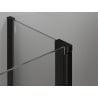 Mexen Mist pare-douche à deux volets côté droit 120 x 150 cm, grille noire, noir - 8A9-120-011-70-77-P