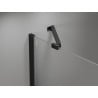 Mexen Mist paroi de douche à deux volets droite 140 x 150 cm, quadrillage noir, noir - 8A9-140-011-70-77-P