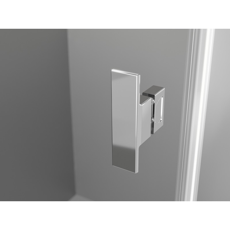 Mexen Mist L cabine de douche pentagonale asymétrique pivotante 90 x 100 cm, transparent, chromé - 8A8L-090-100-01-00