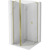 Mexen Mist L cabine de douche pentagonale pivotante 100 x 100 cm, transparent, dorée - 8A8L-100-100-50-00