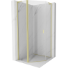 Cabine de douche pentagonale pivotante Mexen Mist L 100 x 100 cm, transparent, or brossé - 8A8L-100-100-55-00