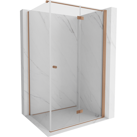 Mexen Mist-F cabine de douche pliante droite 80 x 110 cm, transparent, cuivre brossé - 8A6T-080-110-65-00-P