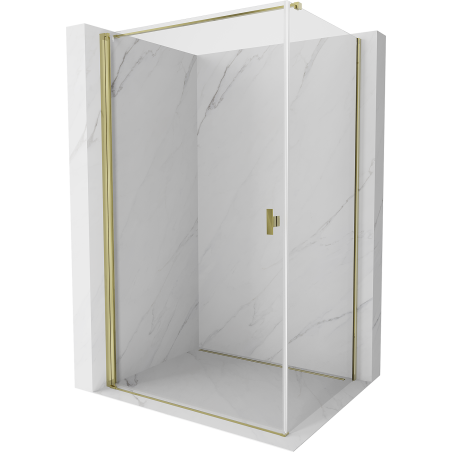 Mexen Mist-B cabine de douche battante 80 x 75 cm, transparent, or - 8A2T-080-075-50-00