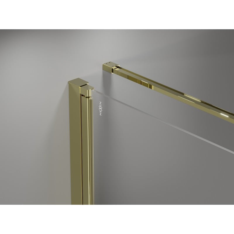 Mexen Mist-B cabine de douche pivotante 95 x 95 cm, transparent, doré - 8A2T-095-095-50-00