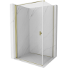 Mexen Mist-B cabine de douche pivotante 95 x 100 cm, transparent, or - 8A2T-095-100-50-00