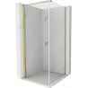 Mexen Mist-B cabine de douche pivotante 100 x 100 cm, transparent, or - 8A2T-100-100-50-00