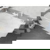 Mexen Silo baignoire îlot d'angle gauche rainurée 150 x 75 cm, blanche, trop-plein blanc - 52891507500L-20