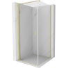 Mexen Mist-B cabine de douche basculante 70 x 70 cm, transparent, or brossé - 8A2T-070-070-55-00