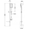 Mexen DF54 ensemble de douche coulissant, blanc - 785544582-21