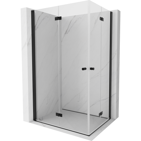 Mexen Mist-F Duo cabine de douche pliante gauche 75 x 70 cm, transparent, noir - 8A6-075L-070P-70-00