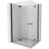 Mexen Mist-F Duo cabine de douche pliante gauche 75 x 70 cm, transparent, noir - 8A6-075L-070P-70-00