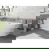 Mexen Silo baignoire autoportante d'angle gauche rainurée 150 x 75 cm, blanche, trop-plein or rose - 52891507500L-60