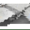 Mexen Silo baignoire îlot d'angle gauche rainurée 150 x 75 cm, blanche, trop-plein nickel brossé - 52891507500L-97