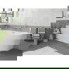Mexen Silo baignoire îlot d'angle gauche rainurée 150 x 75 cm, blanche, trop-plein nickel brossé - 52891507500L-97