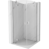 Mexen Mist cabine de douche demi-circulaire pivotante 100 x 100 cm, transparent, chromé - 8A33-100-100-01-00