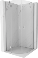 Mexen Mist cabine de douche demi-circulaire pivotante 100 x 100 cm, transparent, chromé - 8A33-100-100-01-00