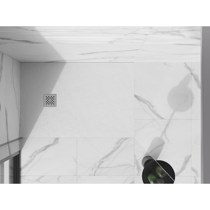 Mexen Stone+ receveur de douche composite rectangulaire 80 x 70 cm, blanc - 44107080