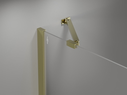 Mexen Mist cabine de douche semi-circulaire pivotante 100 x 100 cm, transparent, or - 8A33-100-100-50-00